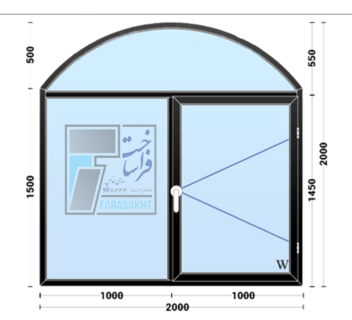 پنجره-دو-جداره-UPVC-ست-پنجره-تک-حالته-